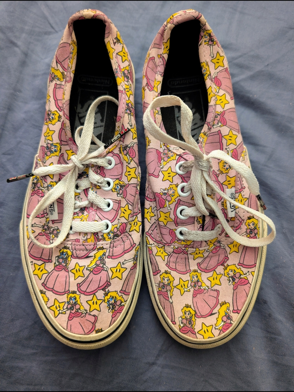 Vans X Nintendo Princess Peach Graphic Canvas Sneakers Women's Size 6.5 GUC